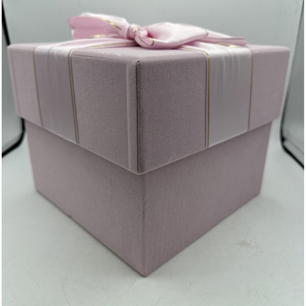 Papyrus Gift Box Pink Felt With Satin Bow Square - Picture 10 of 16